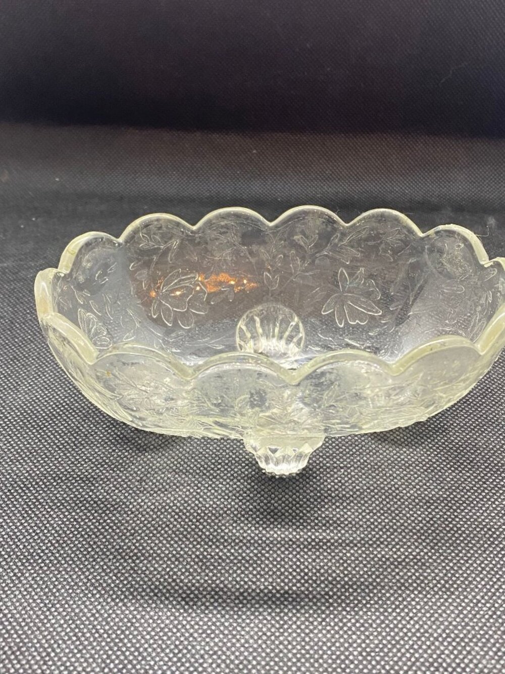 Glass mini Fruit Bowl Rose Design